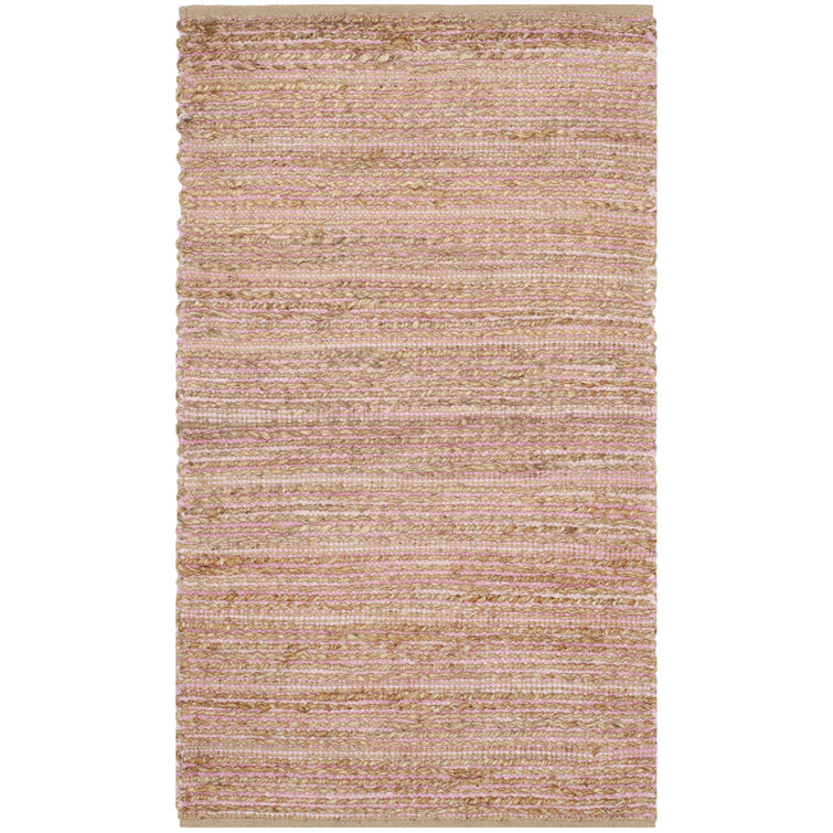 Breakwater Bay Doleman Handmade Flatweave Jute/Sisal Light Pink Area
